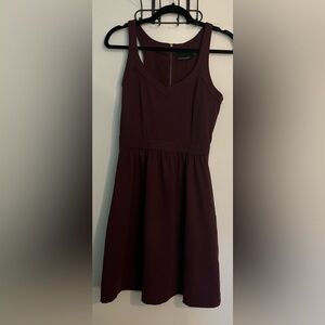 Cynthia Rowley Womens Racerback Tank Mini Dress Sz Small Burgundy Holiday Wine
